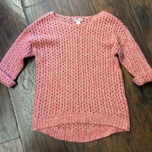 Chic Pink Open-Knit Sweater size M <<<220>>>>